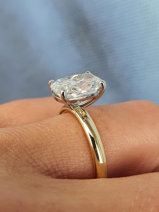2.88ct Elongated Cushion Cut Ring