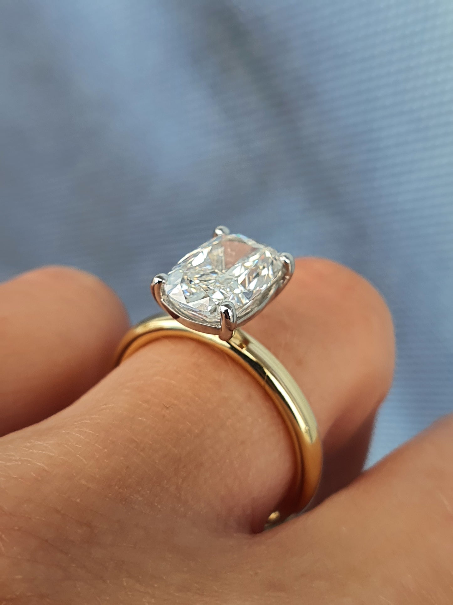 2.88ct Elongated Cushion Cut Ring