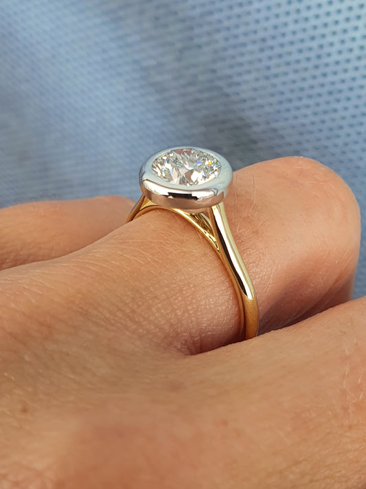 1.50ct Round Bezel Ring