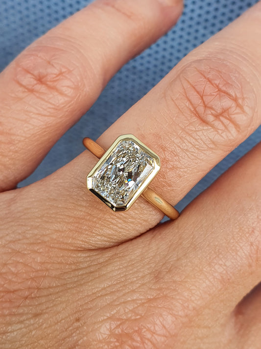 2.01ct Radiant Bezel Ring