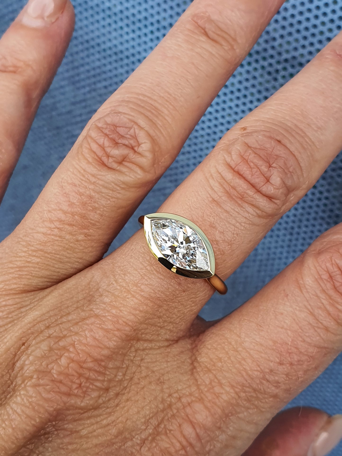 1.86ct Marquise Bezel Ring