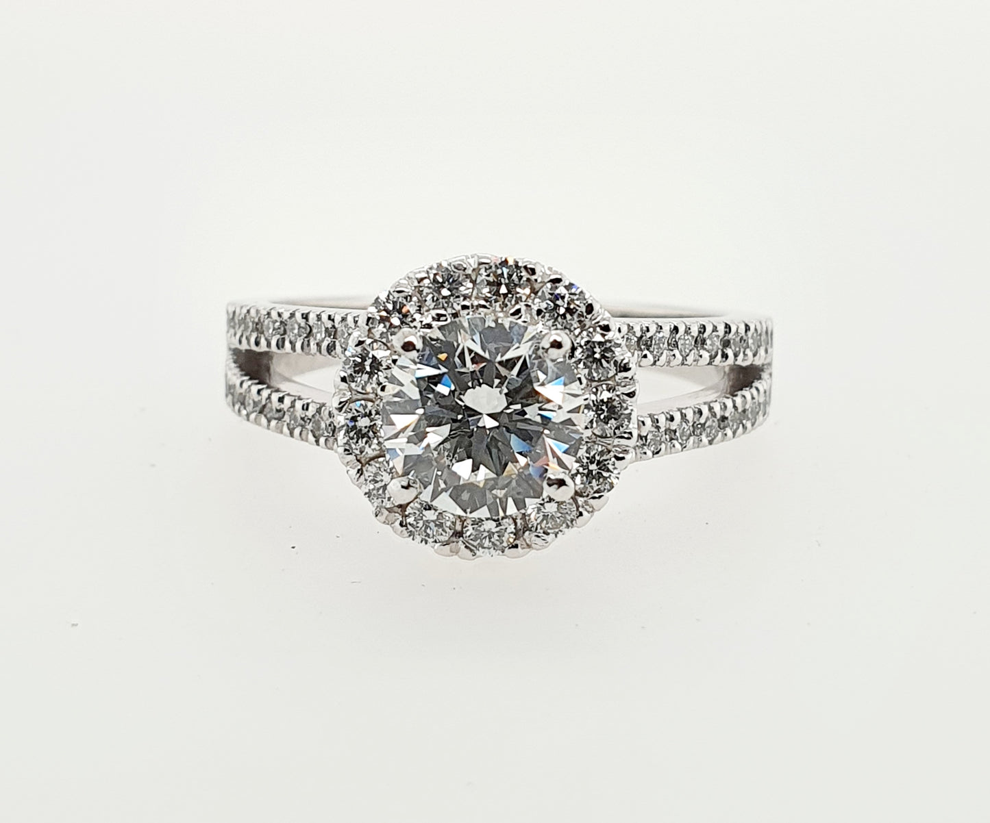 1.02ct Round Split Band Ring