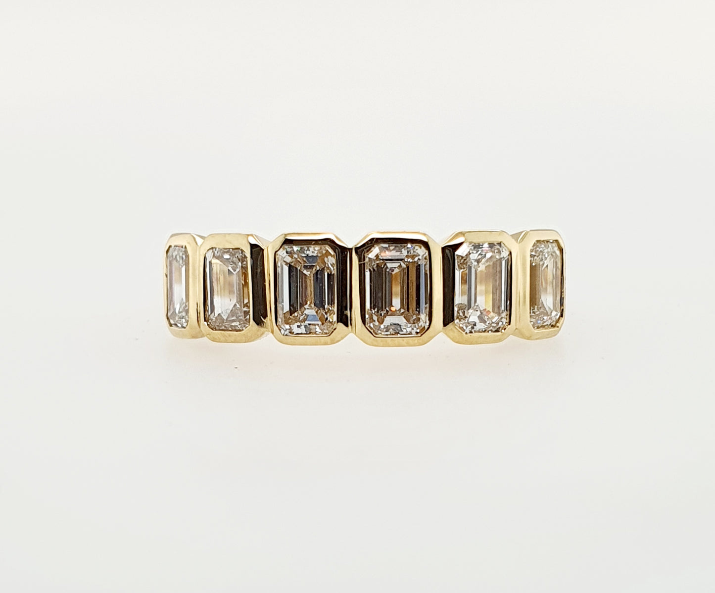 Emerald Bezel Cut Band