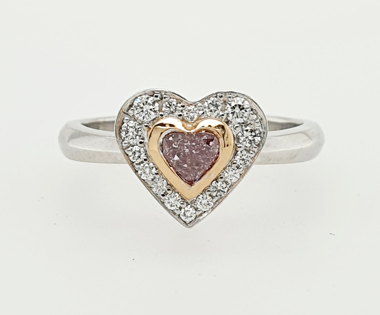Heart Pink Diamond Ring