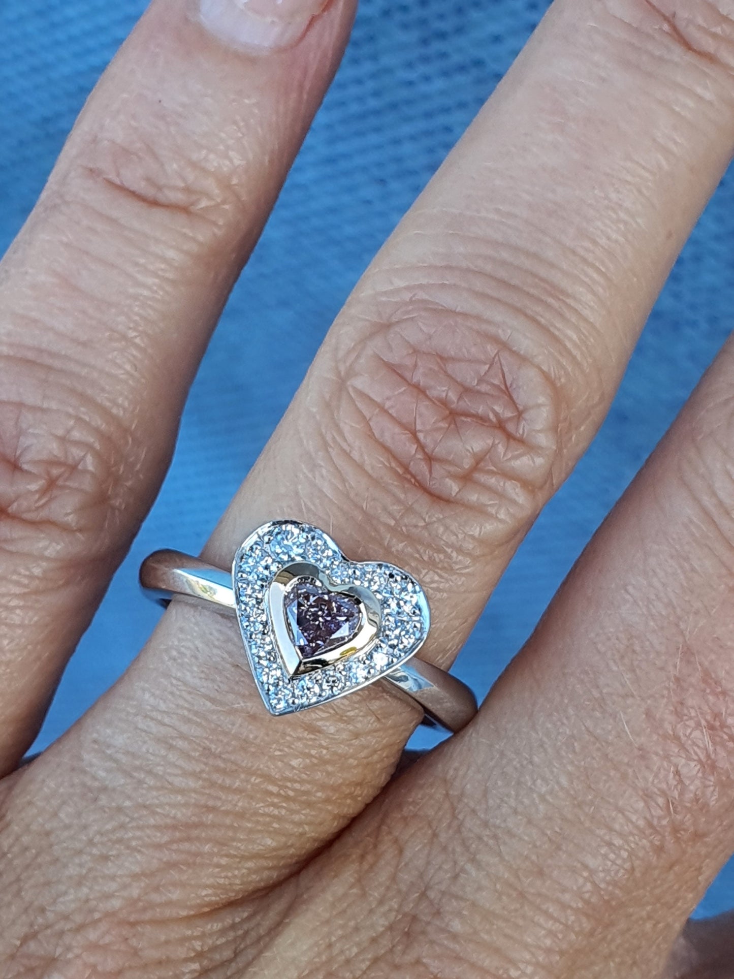 Heart Pink Diamond Ring
