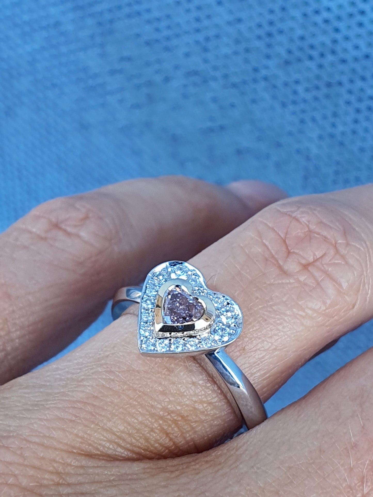 Heart Pink Diamond Ring