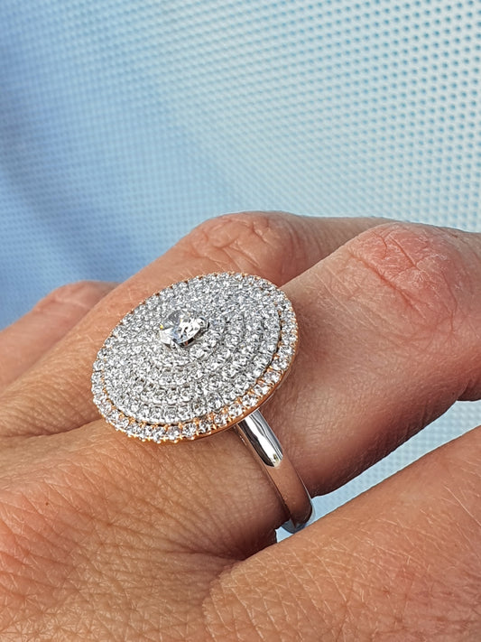 5 Halo Diamond Ring