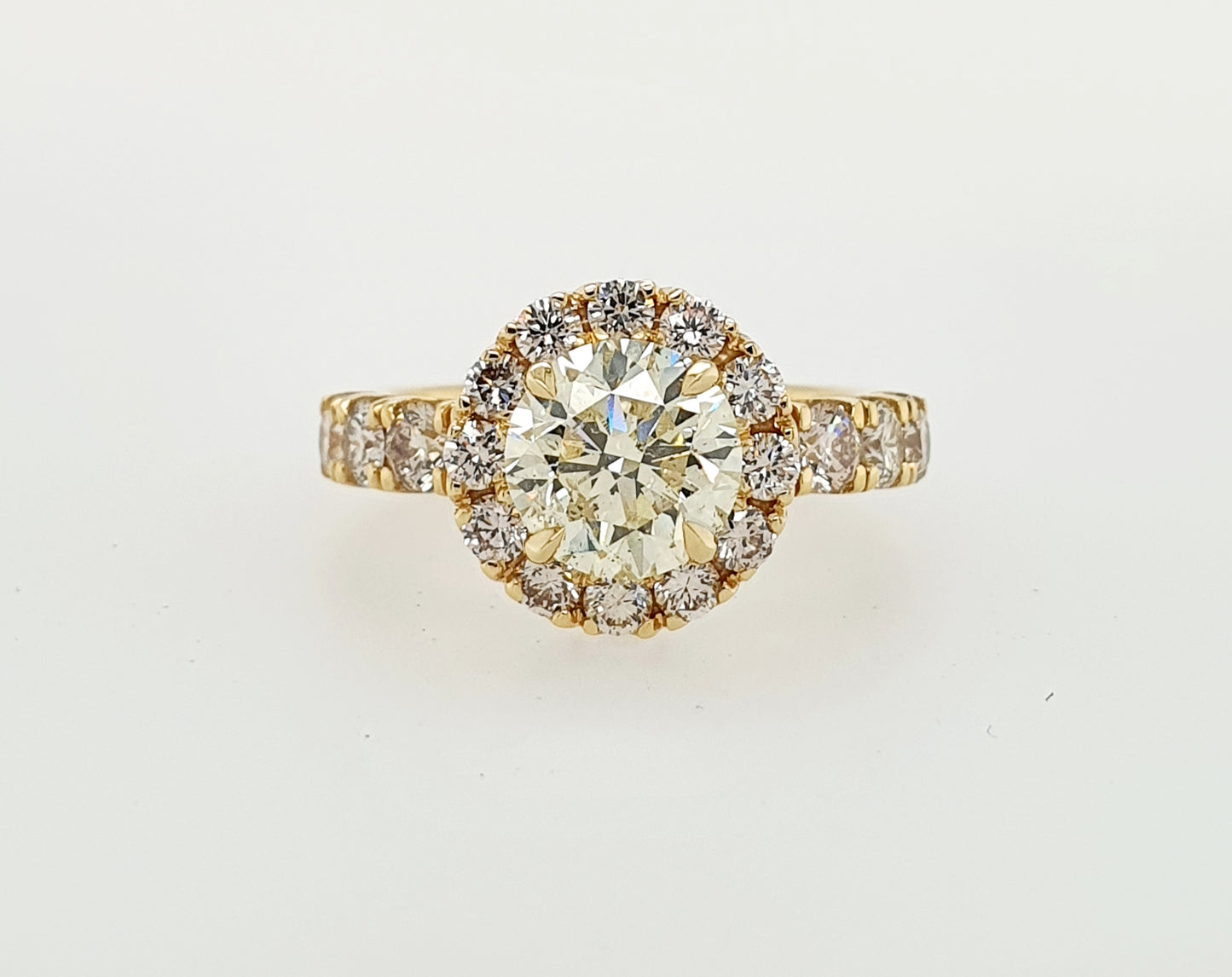Scalloped Halo Ring