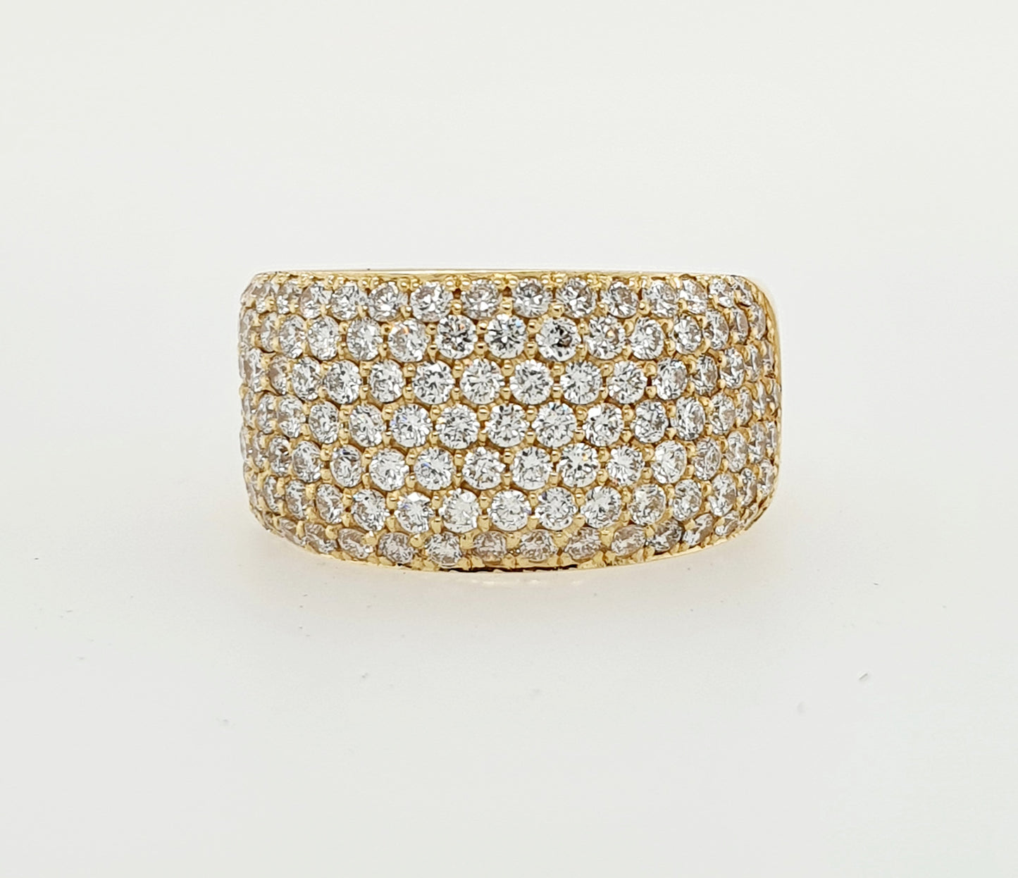 Yellow Gold Pave Diamond Ring
