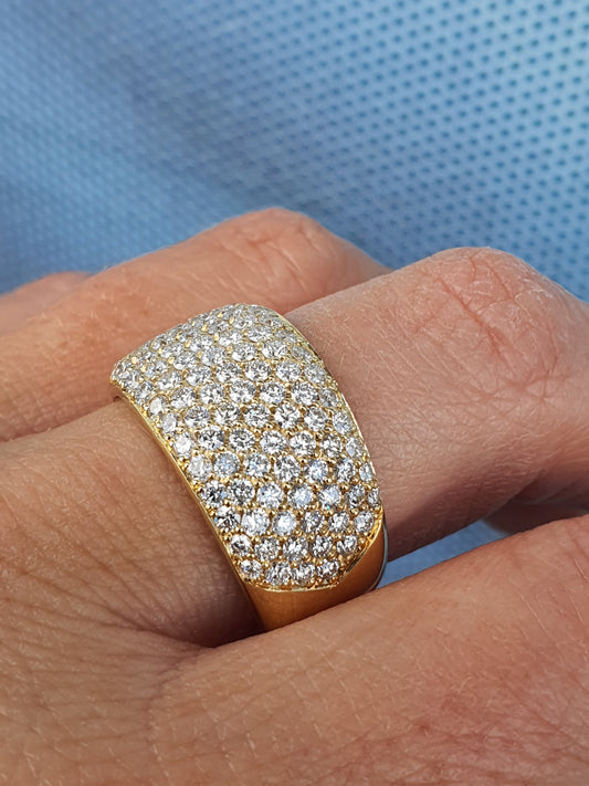 Yellow Gold Pave Diamond Ring