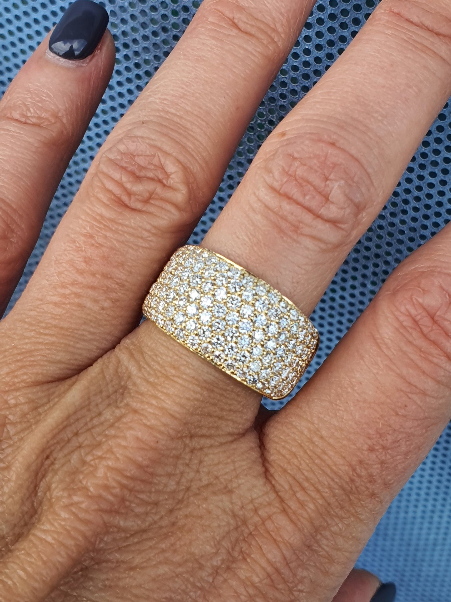 Yellow Gold Pave Diamond Ring