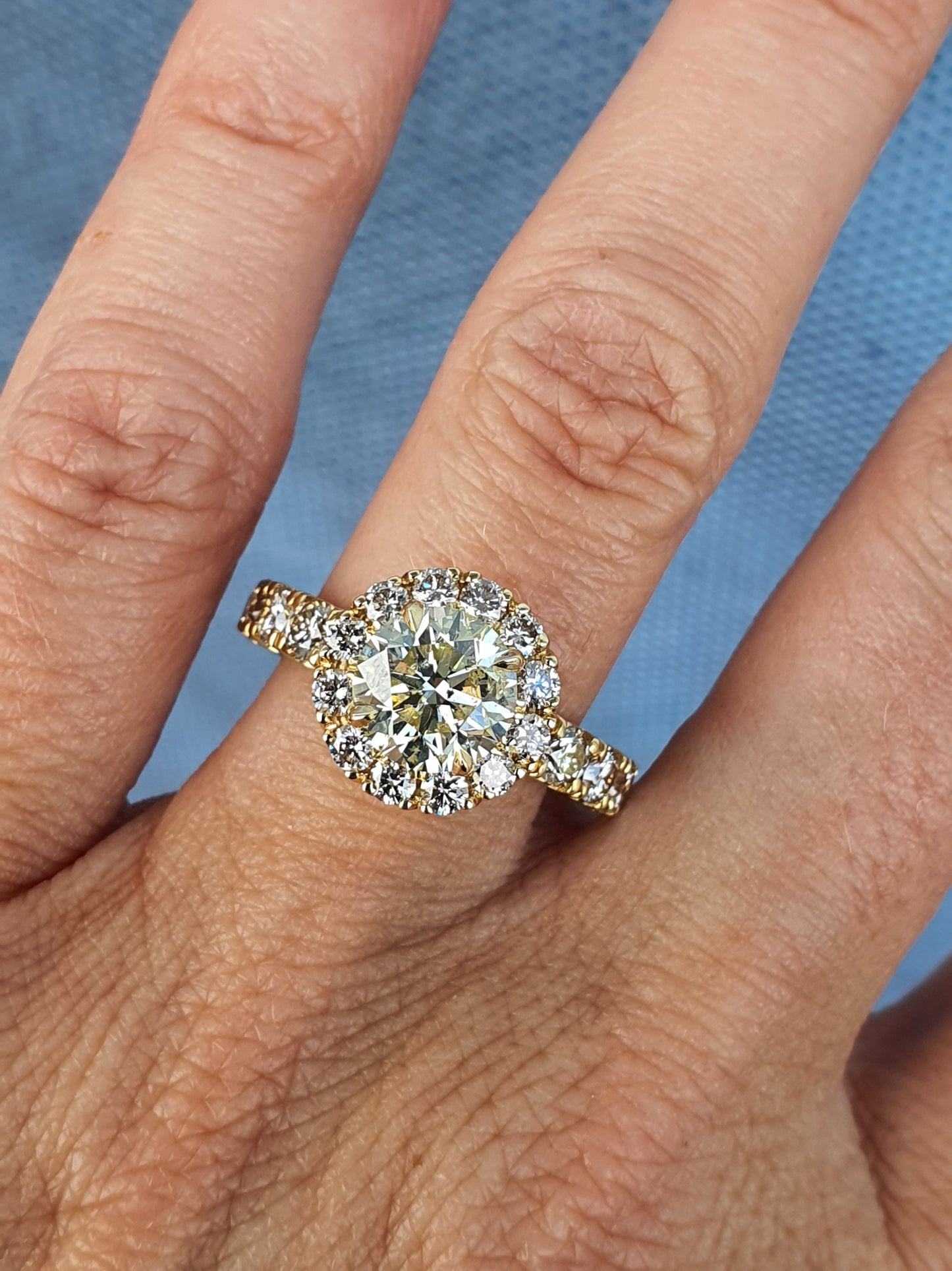 Scalloped Halo Ring