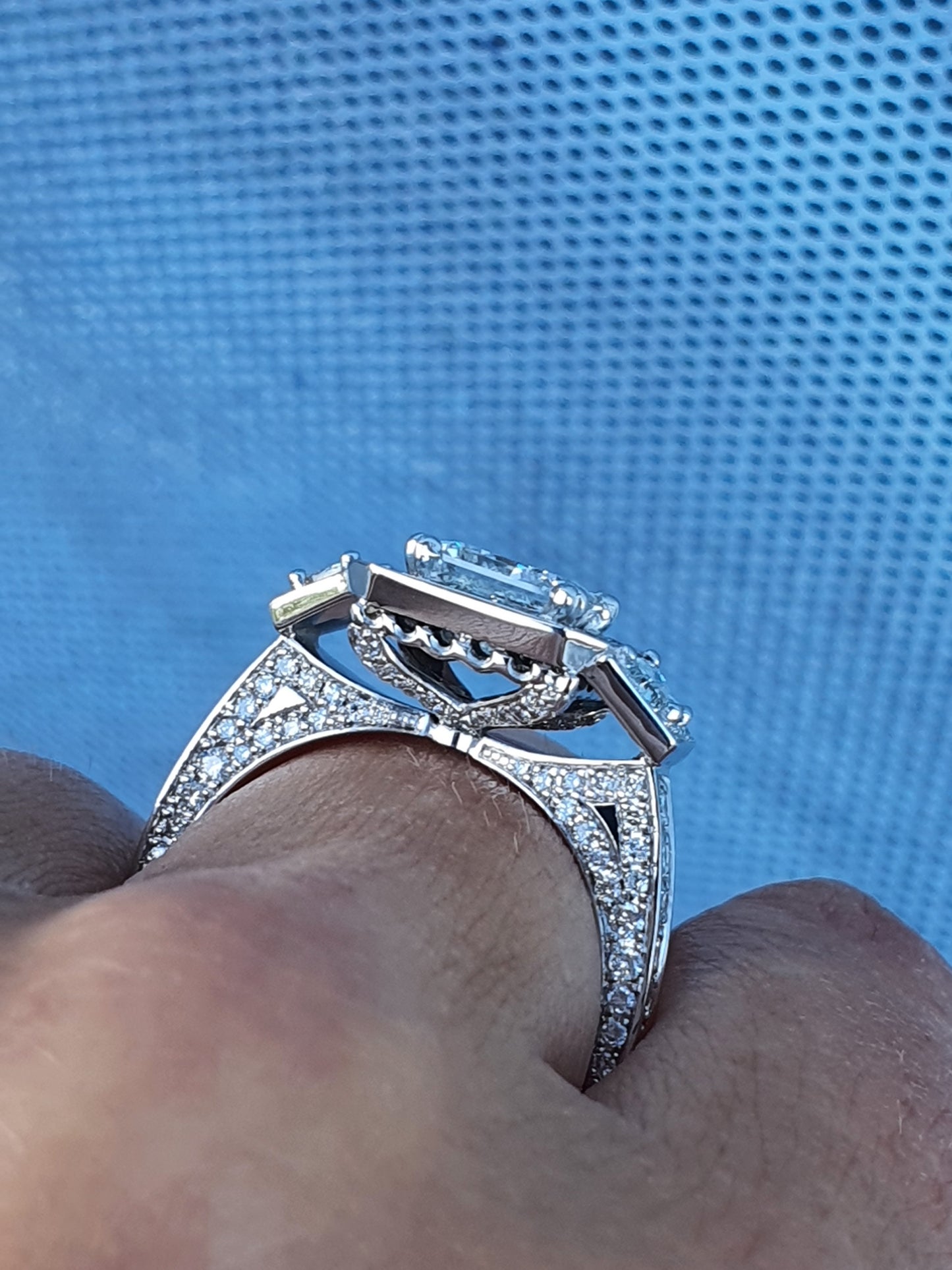 Princess & Trapezoid Diamond Ring