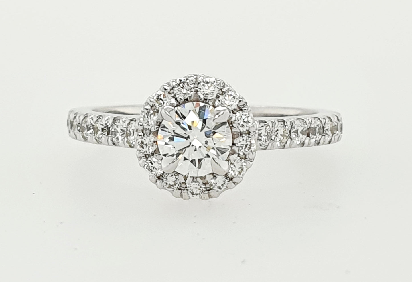 Halo Round Brilliant Cut Ring