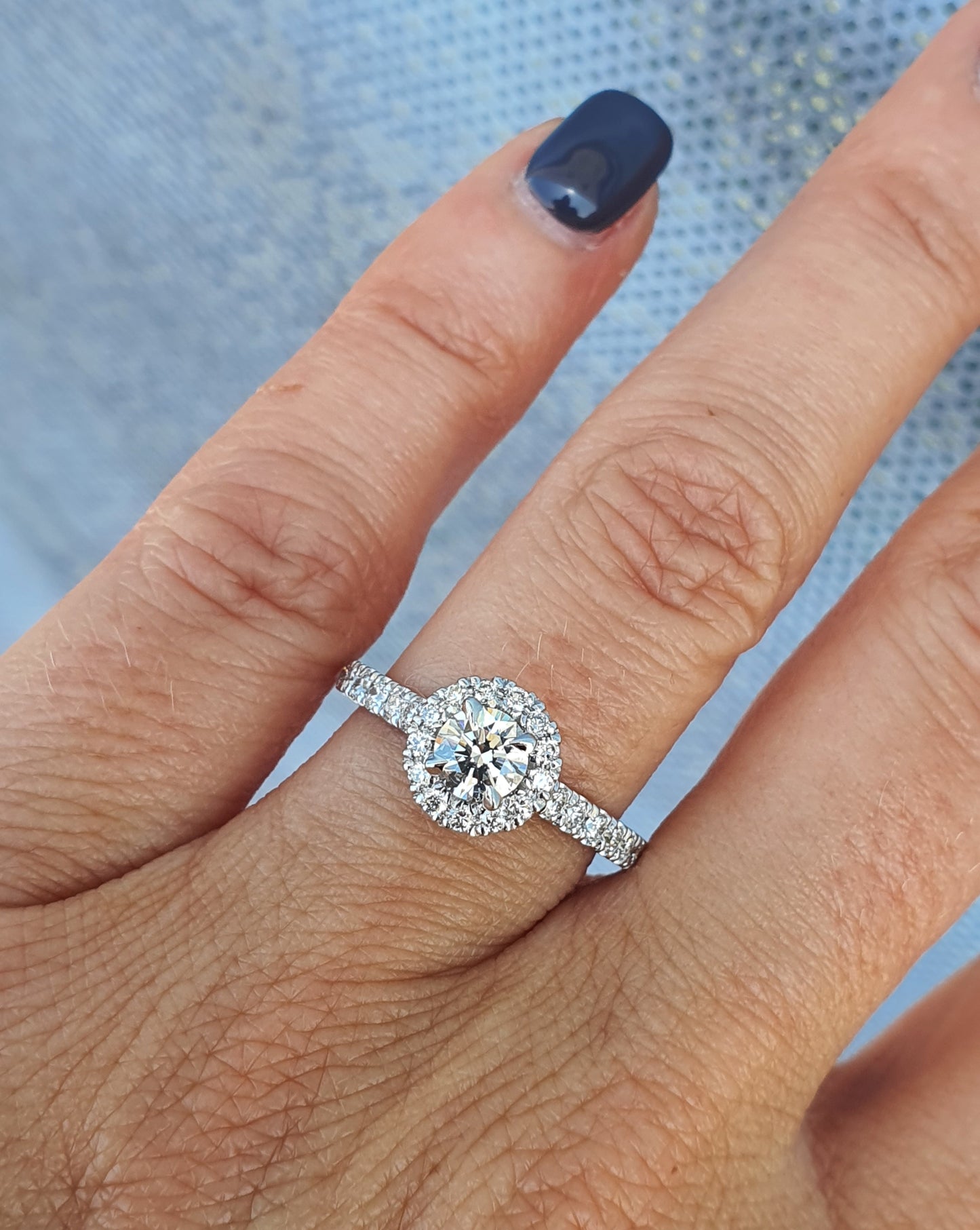 Halo Round Brilliant Cut Ring