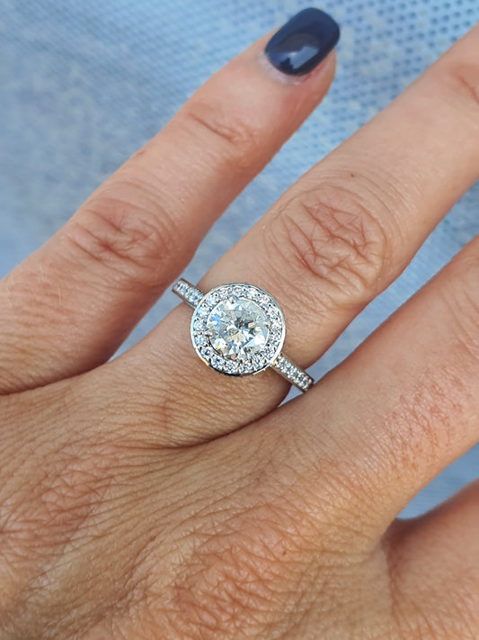 Halo Round Brilliant Cut Ring