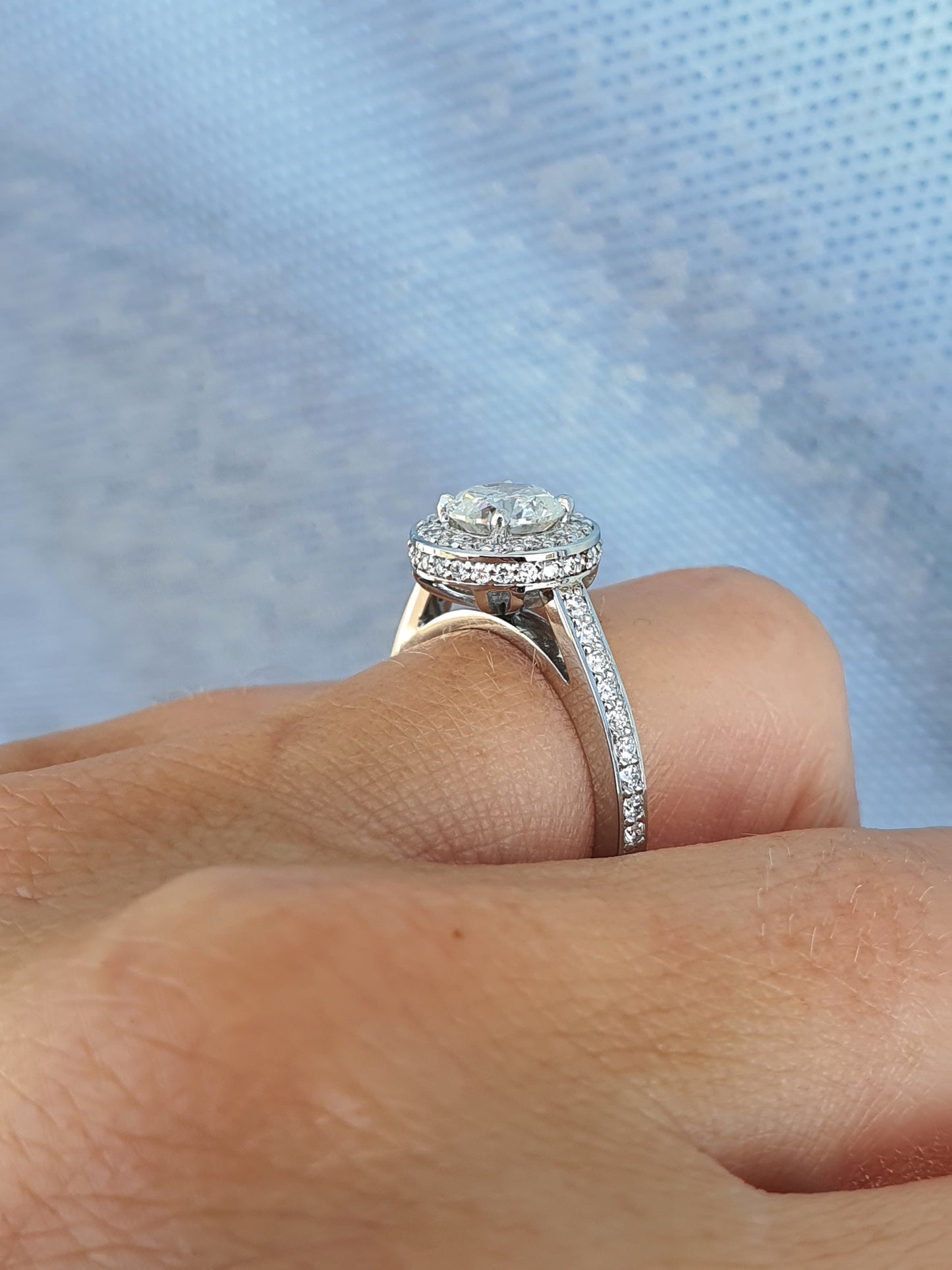 Halo Round Brilliant Cut Ring