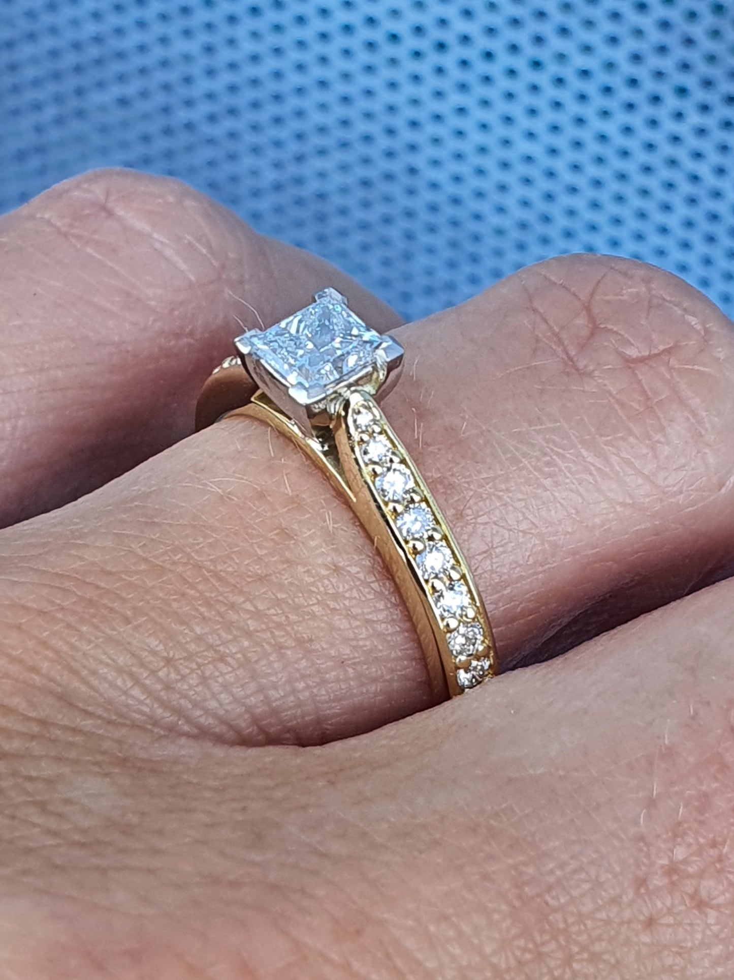 Princess Cut with Side Diamonds