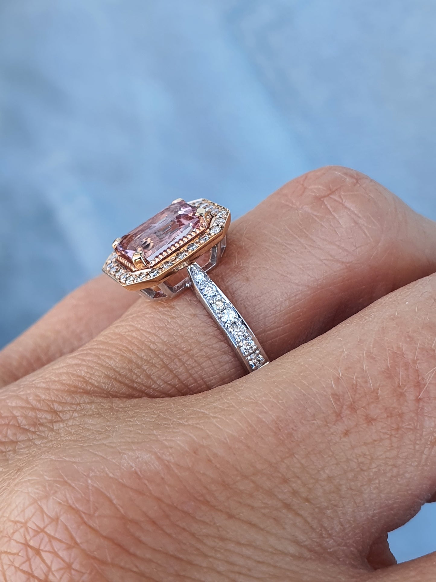 Morganite and Diamond Ring