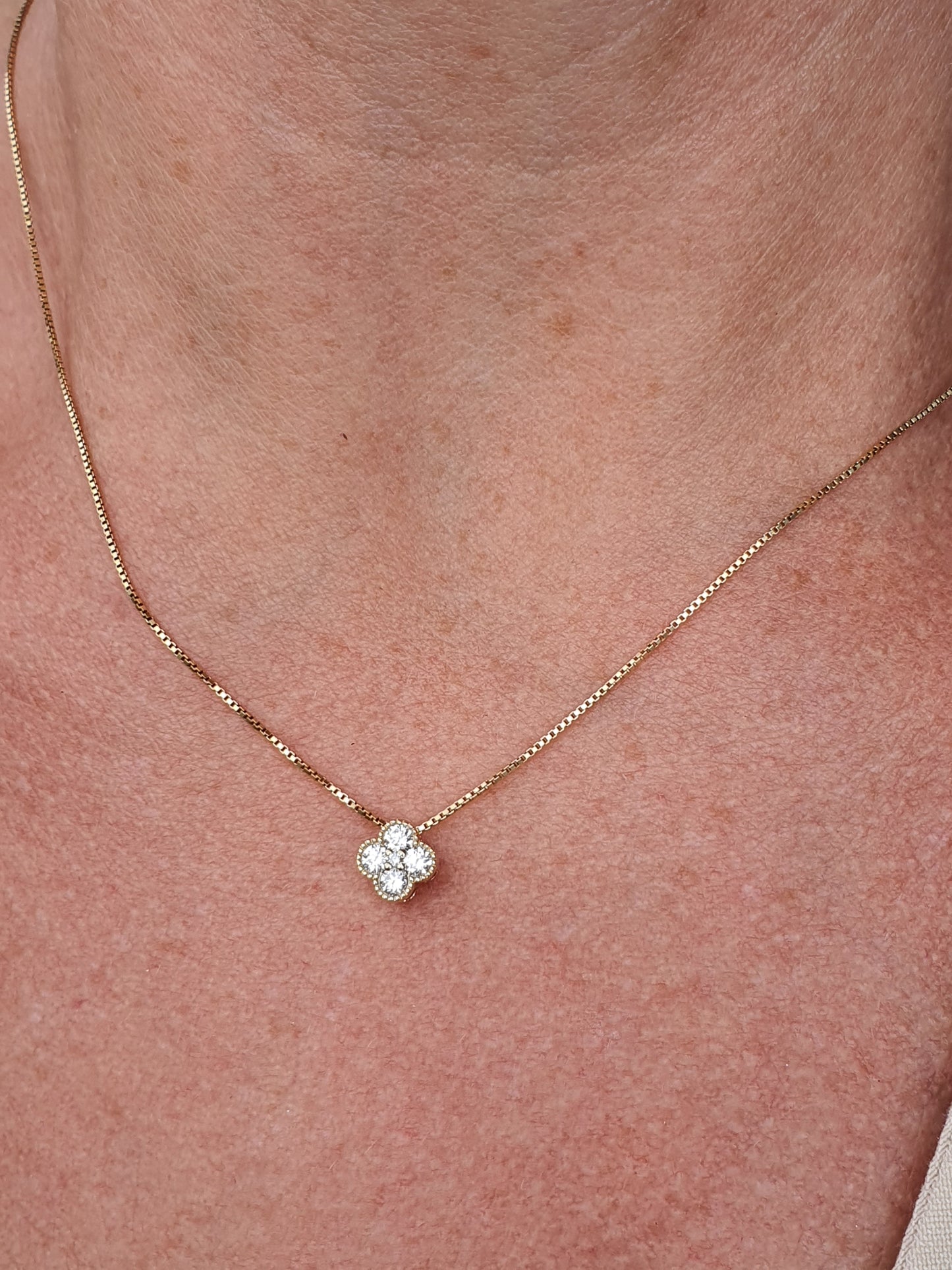 Lab Diamond Clover Pendant