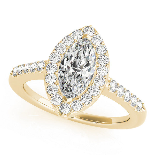 Marquise Halo with Pave Band