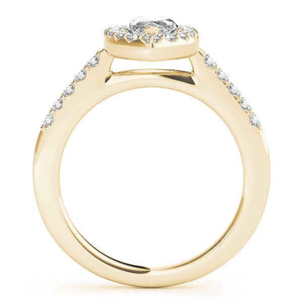 Marquise Halo with Pave Band