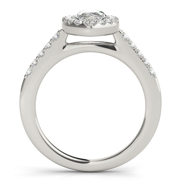 Marquise Halo with Pave Band