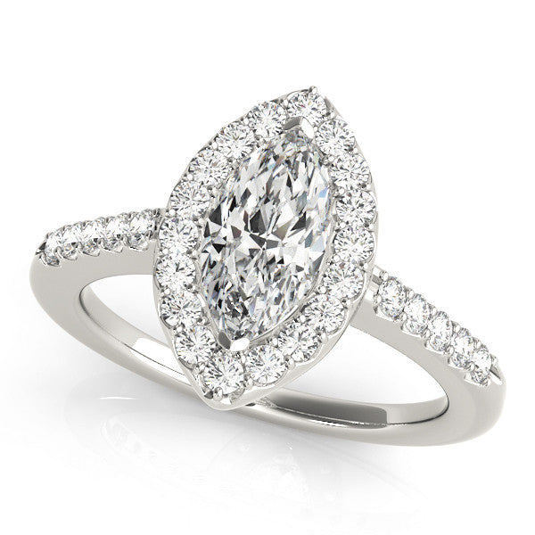 Marquise Halo with Pave Band