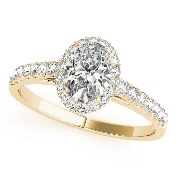 Oval Halo with Pave Band