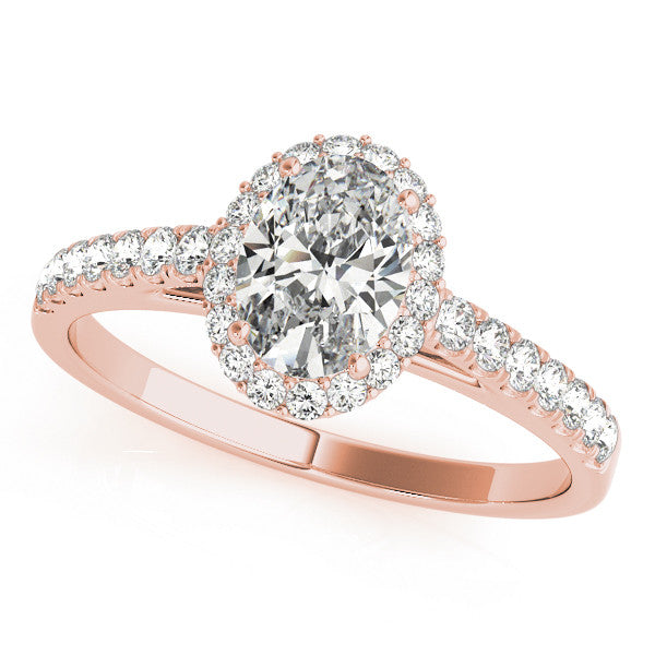 Oval Halo with Pave Band