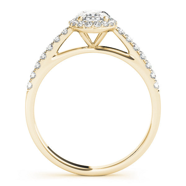 Oval Halo with Pave Band