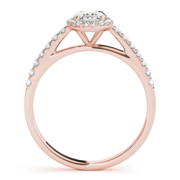 Oval Halo with Pave Band