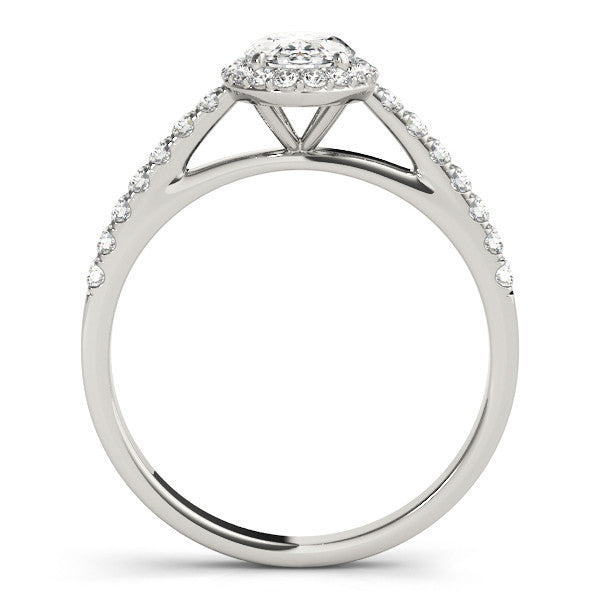 Oval Halo with Pave Band