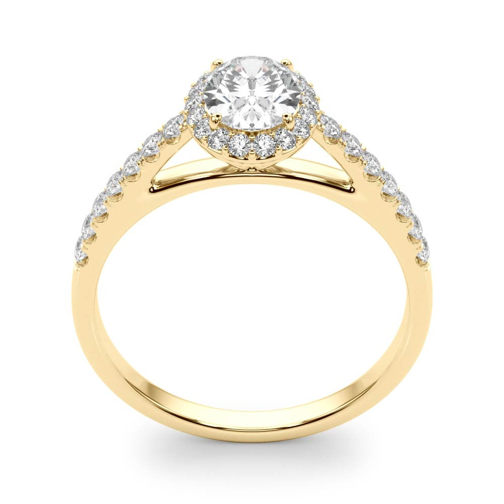 Oval Halo with Pave Band