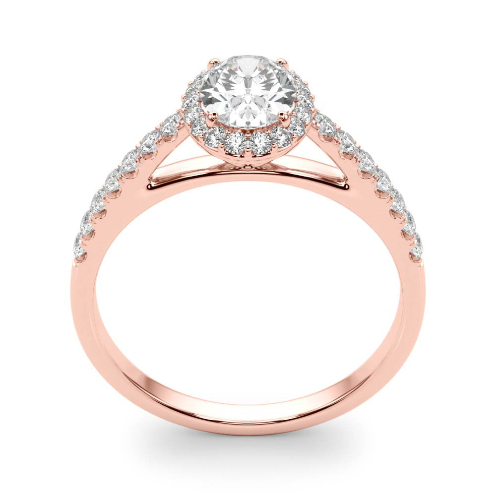 Oval Halo with Pave Band