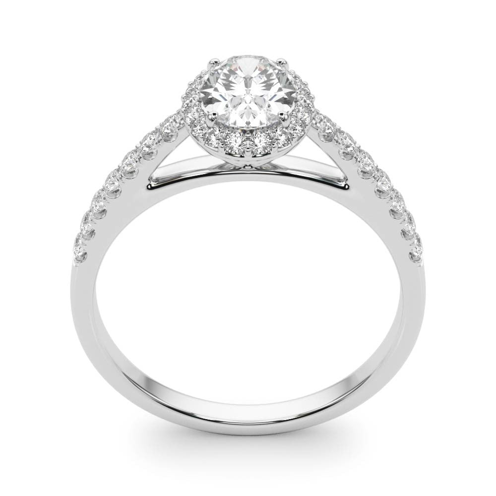 Oval Halo with Pave Band