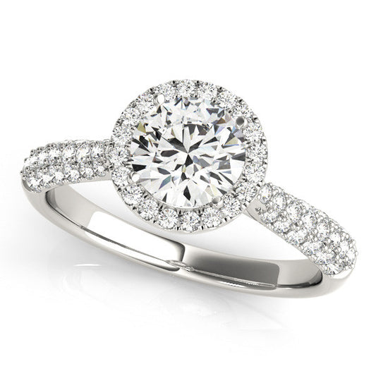 Round Halo with Pave Band