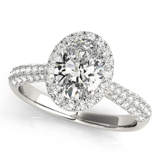 Oval Halo with Pave Band