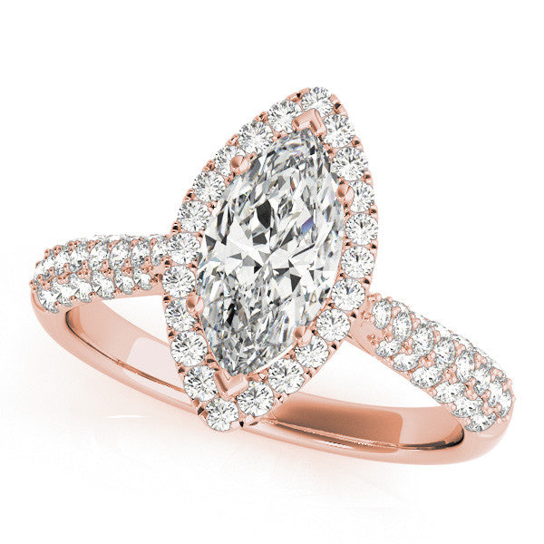 Marquise Halo with Pave Band