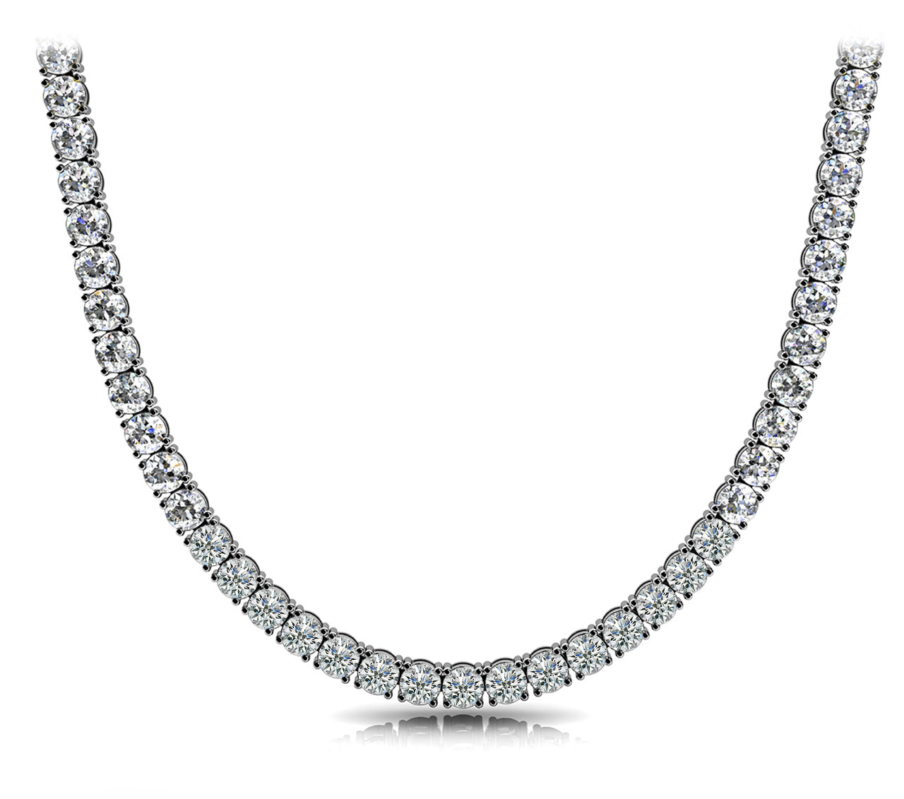 5.78ct 4 Prong Riviera Diamond Necklace
