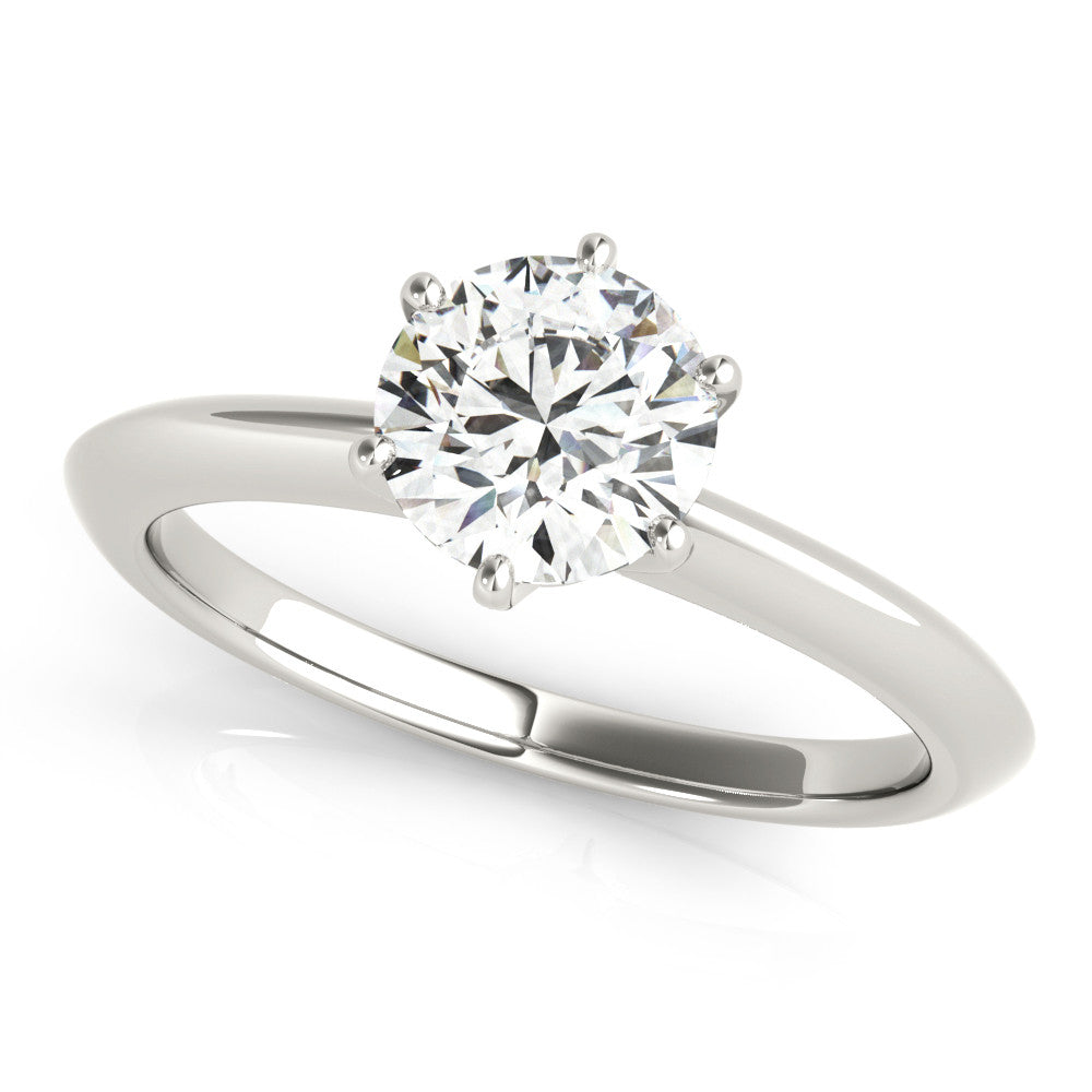 Round Six Claw Knife Edge Solitaire