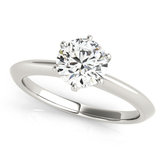 Round Six Claw Knife Edge Solitaire