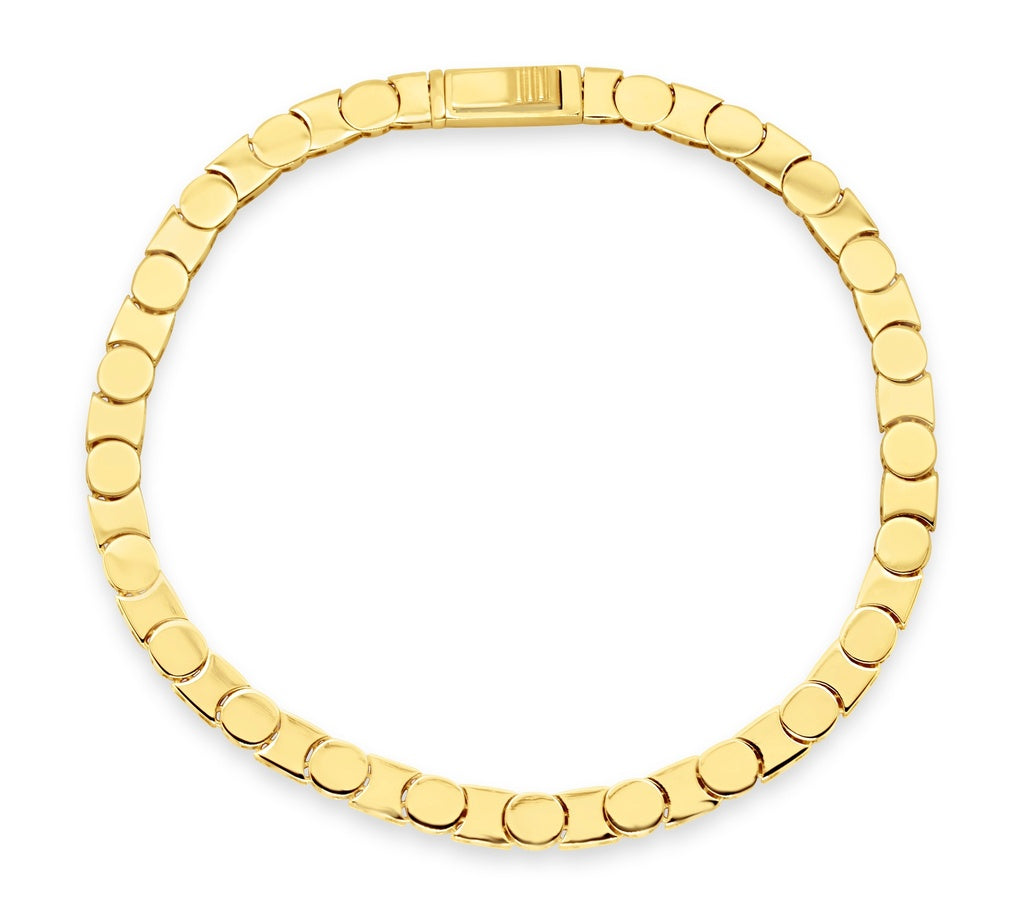 Flat Bar & Circle Link Bracelet