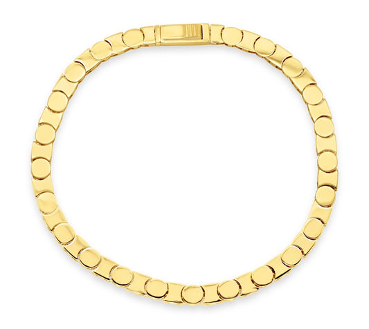 Flat Bar & Circle Link Bracelet