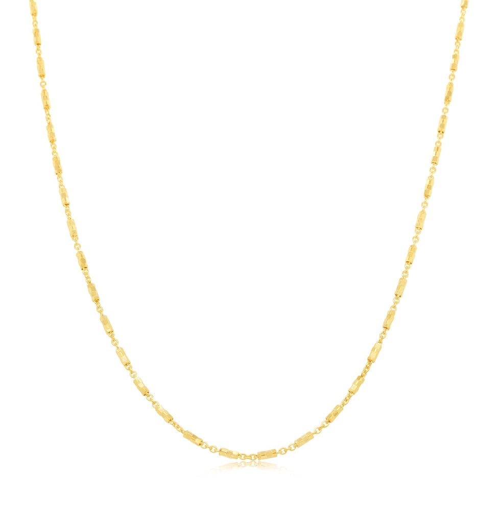 Diamond Cut Bar and Cable Chain