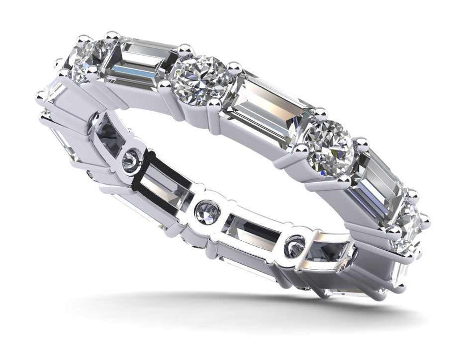 Round & Baguette Eternity Ring