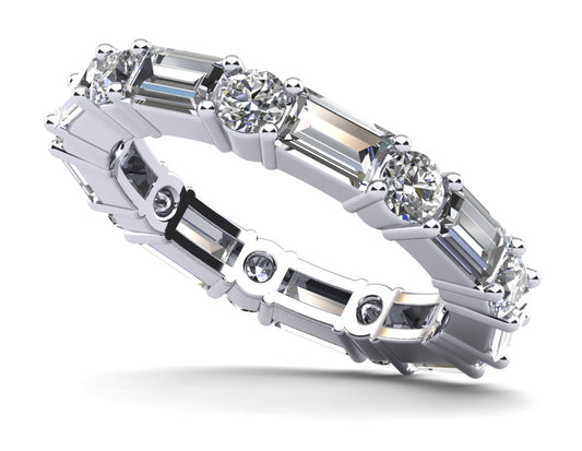 Round & Baguette Eternity Ring
