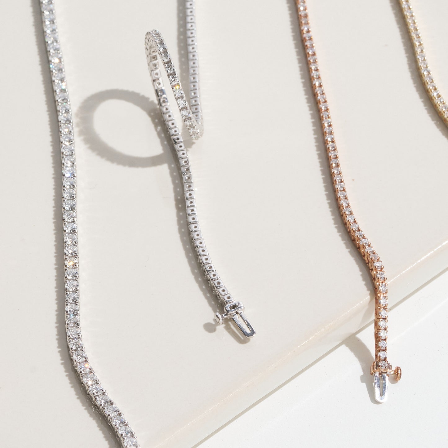 2ct LAB Tennis Bracelet      WHITE-YELLOW-ROSE GOLD - Extremely limited availability.