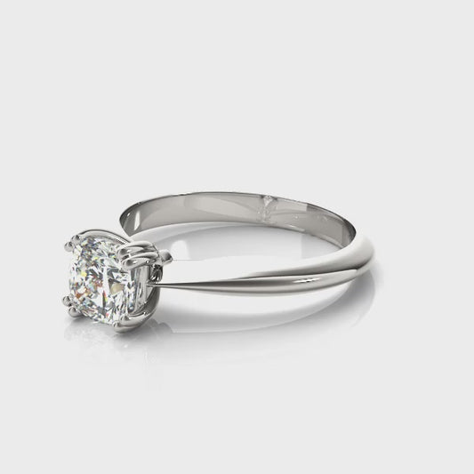 Cushion Double Claw Solitaire