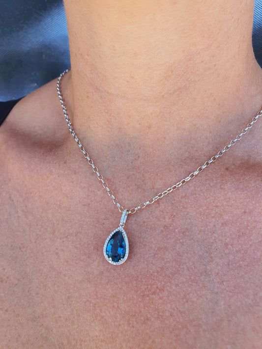 London Blue Topaz Pendant